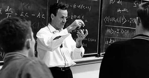 Prof. Richard Feynman giving a lecture